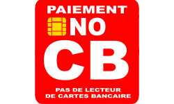 paiement NO CB - 10cm - Sticker/autocollant