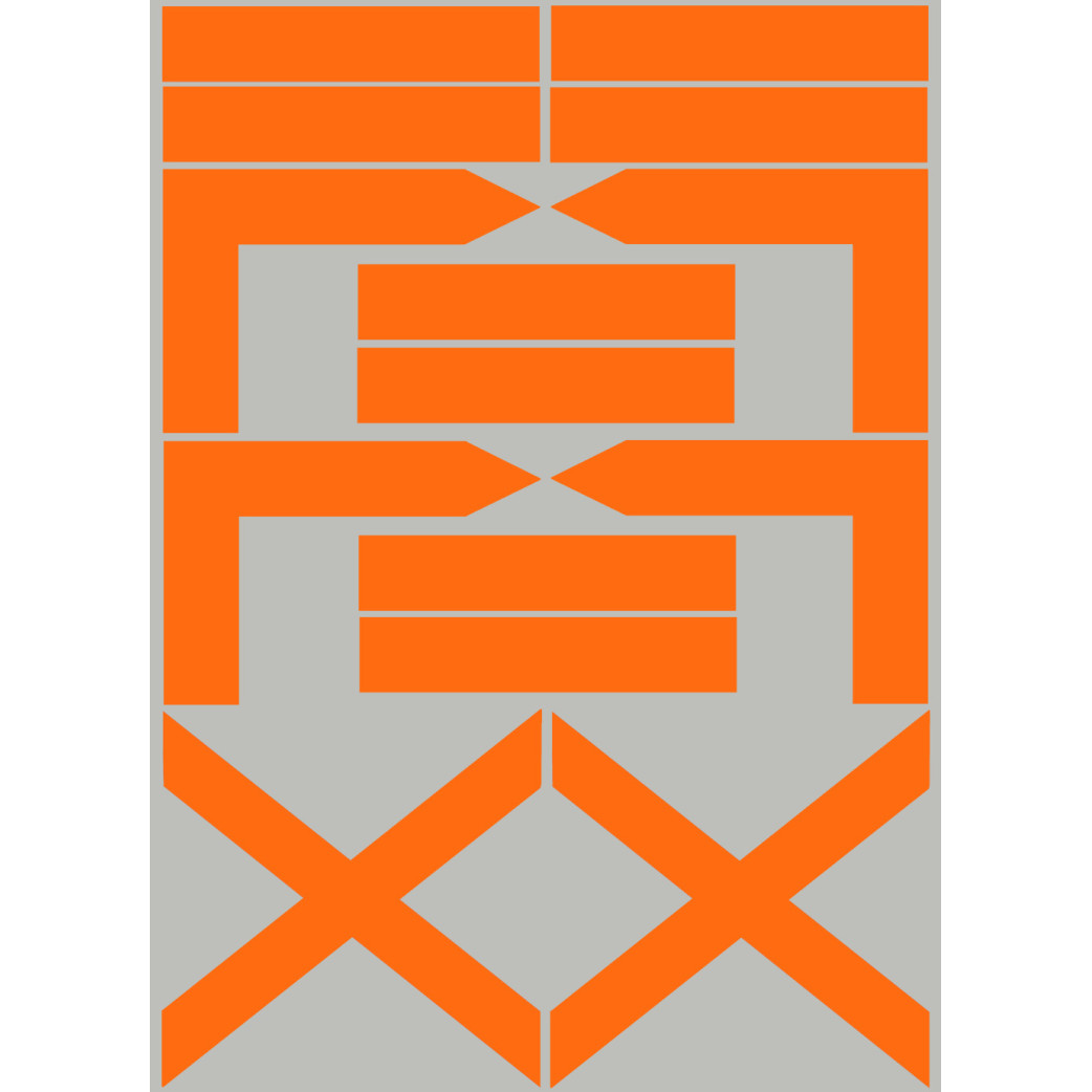 balises circuits GR équestre - 14 pièces - Sticker/autocollant