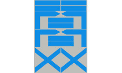 balises circuits GR bleu - 14 pièces - Sticker/autocollant