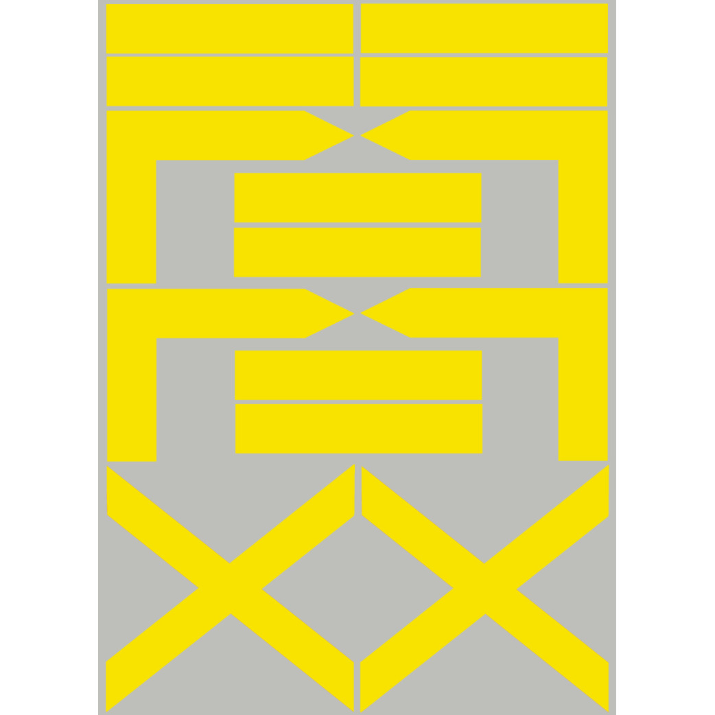 balises circuits GR jaune - 14 pièces - Sticker/autocollant