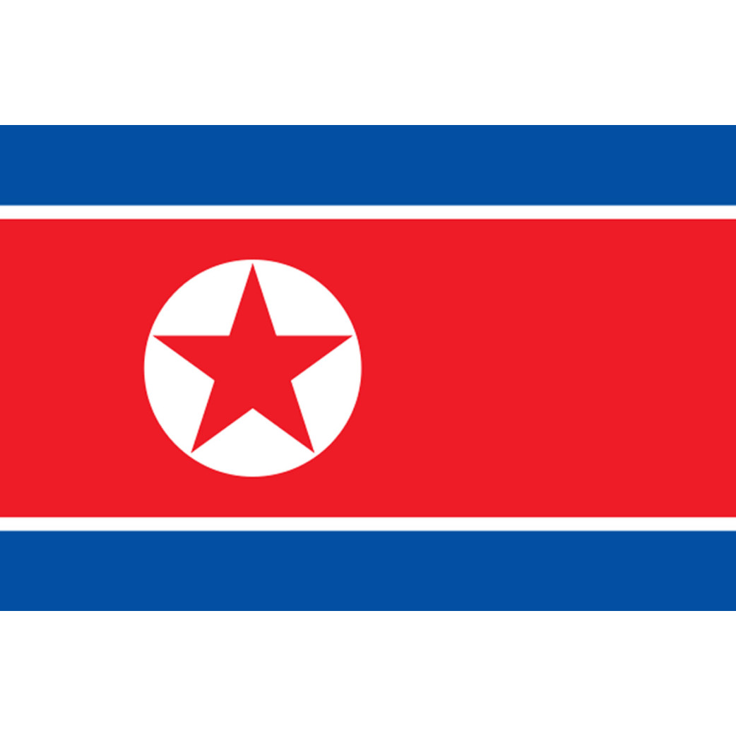 Drapeau Corée du Nord - 19.5 x 13 cm - Sticker/autocollant