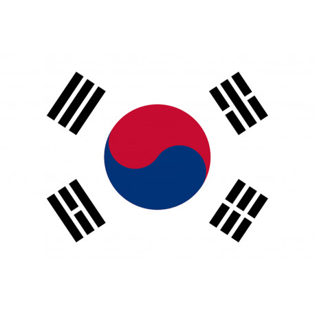Drapeau Corée du Sud - 5 x 3.3 cm - Sticker/autocollant