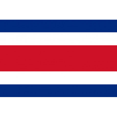 Drapeau Costa Rica - 19.5 x 13 cm - Sticker/autocollant