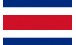 Drapeau Costa Rica - 15 x 10 cm - Sticker/autocollant