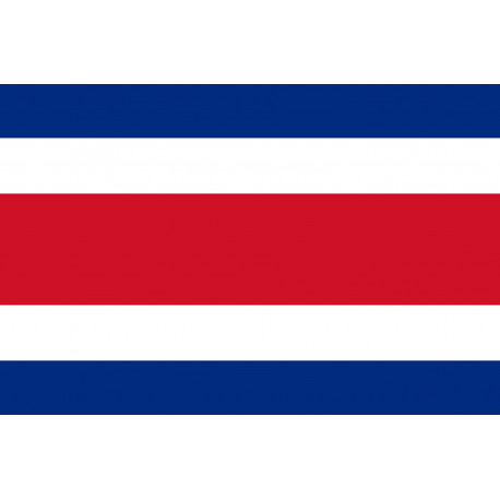 Drapeau Costa Rica - 15 x 10 cm - Sticker/autocollant