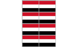 Drapeau Yémen - 8 stickers - 9.5 x 6.3 cm - Sticker/autocollant