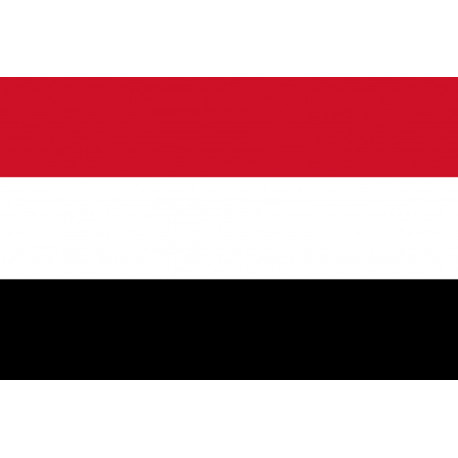 Drapeau Yémen - 19.5 x 13 cm - Sticker/autocollant
