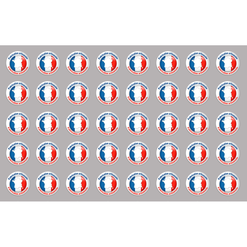 Fabrication artisanale - 40fois 2cm - Sticker/autocollant