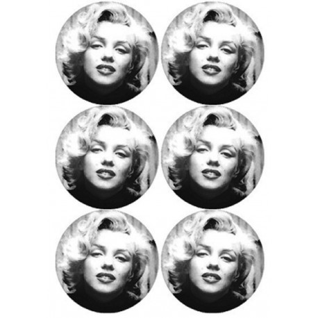 Marilyn Monroe (6 fois 9 cm) - Sticker/autocollant