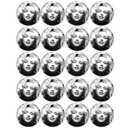 Marilyn Monroe (20 stickers de 9 cm) - Sticker/autocollant