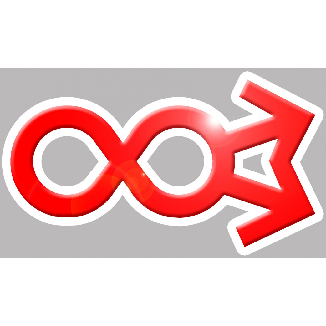 amour infini lgbt gay - 5x3cm - Sticker/autocollant