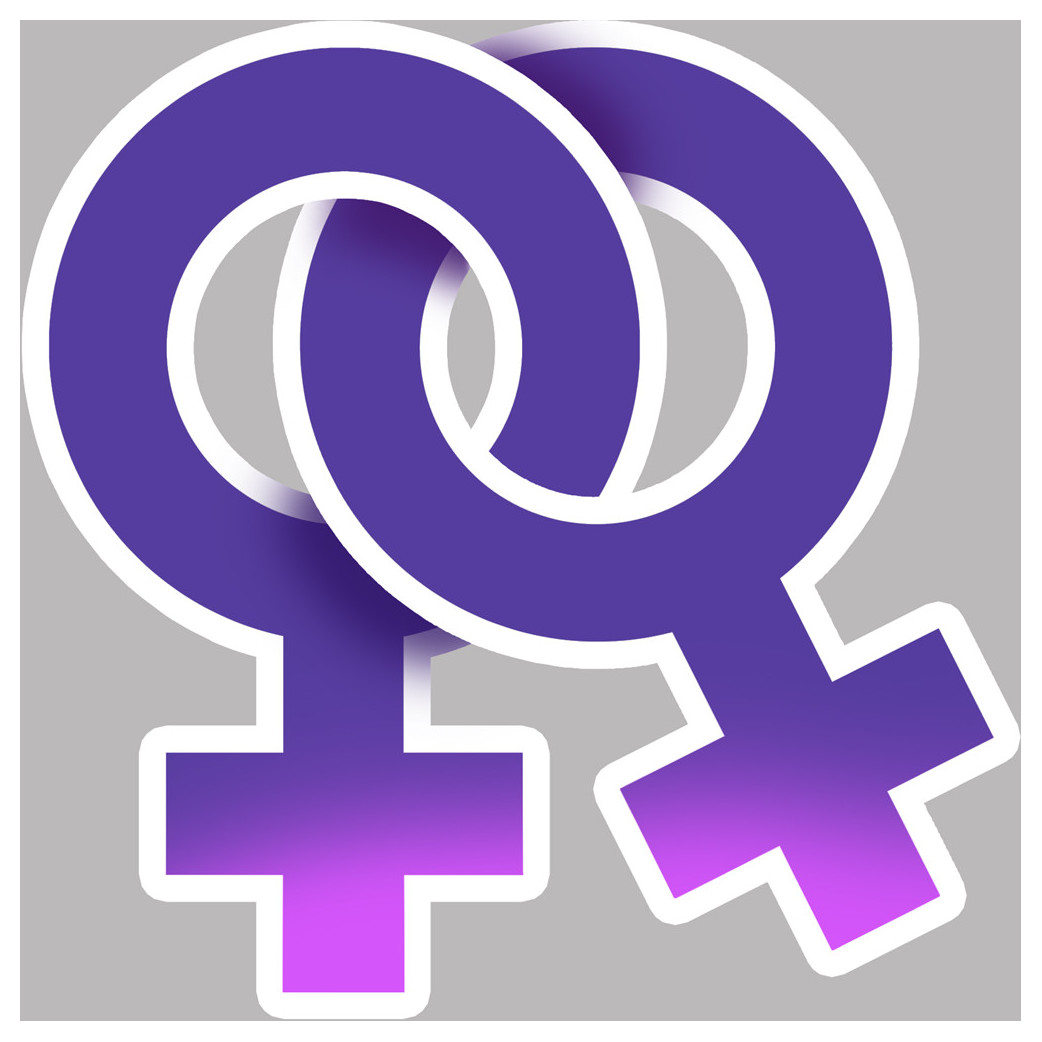 symbole d'attachement gay lesbien - 5x5cm - Sticker/autocollant