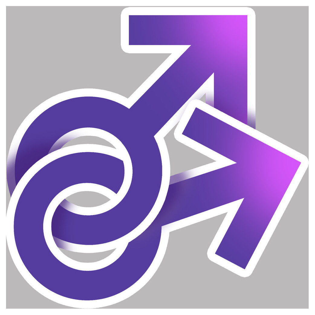 symbole lgbt d'attachement gays - 10x10cm - Sticker/autocollant