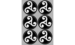 Bretagne triskel (6 stickers de 9cm) -  Sticker/autocollant