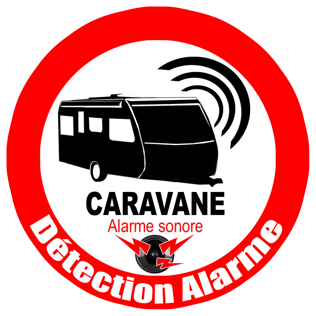 Alarme pour Caravane (5x5cm)  - Sticker/autocollant