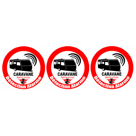 Sticker / autocollant : Alarme pour Caravane -  stickers de 5cm