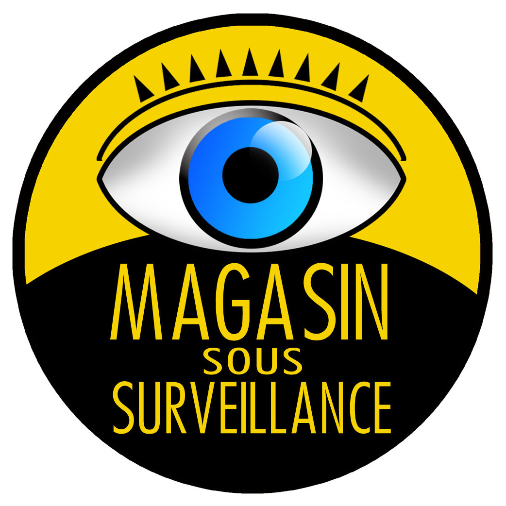 Magasin sous surveillance - 15x15cm - Sticker/autocollant