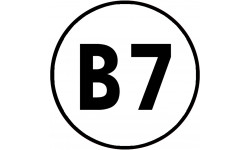 B7 - 5x5cm - Sticker/autocollant