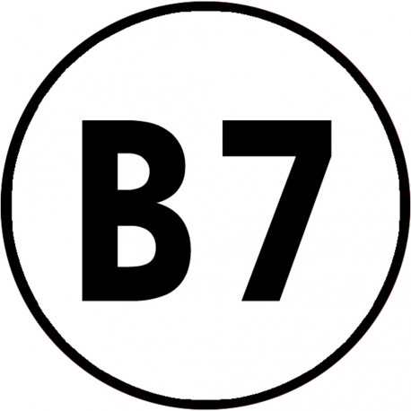 B7 - 15x15cm - Sticker/autocollant