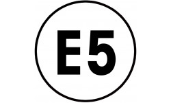 Sticker / autocollant : E5 - 5x5cm