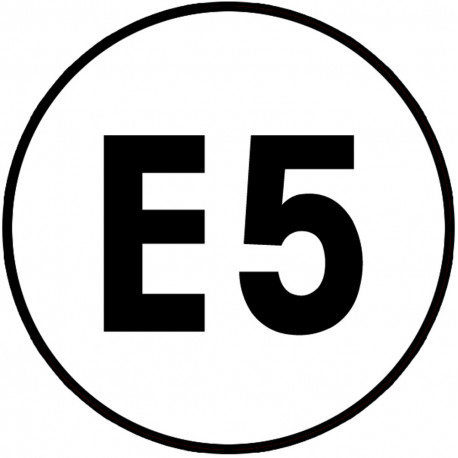 E5 - 5x5cm - Sticker/autocollant