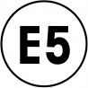 Sticker / autocollant : E5 - 15x15cm