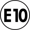 Sticker / autocollant : E10 - 10x10cm