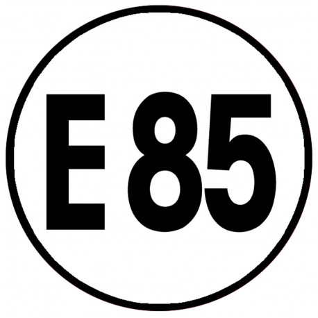 E85 - 10x10cm - Sticker/autocollant