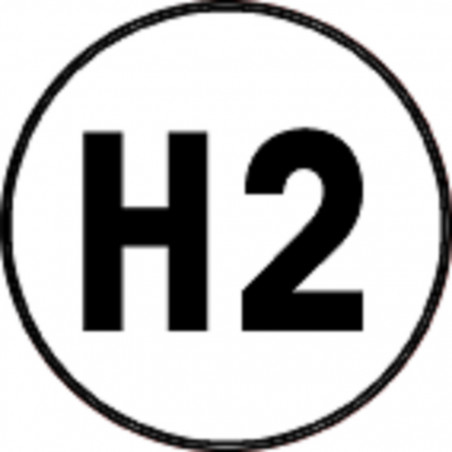H2 - 15x15cm - Sticker/autocollant H2 - 15x15cm - Sticker/autocollant
