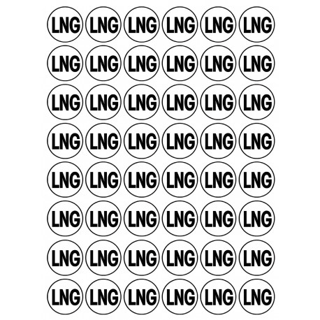 Série LNG - 48 stickers de 2.8cm - Sticker/autocollant