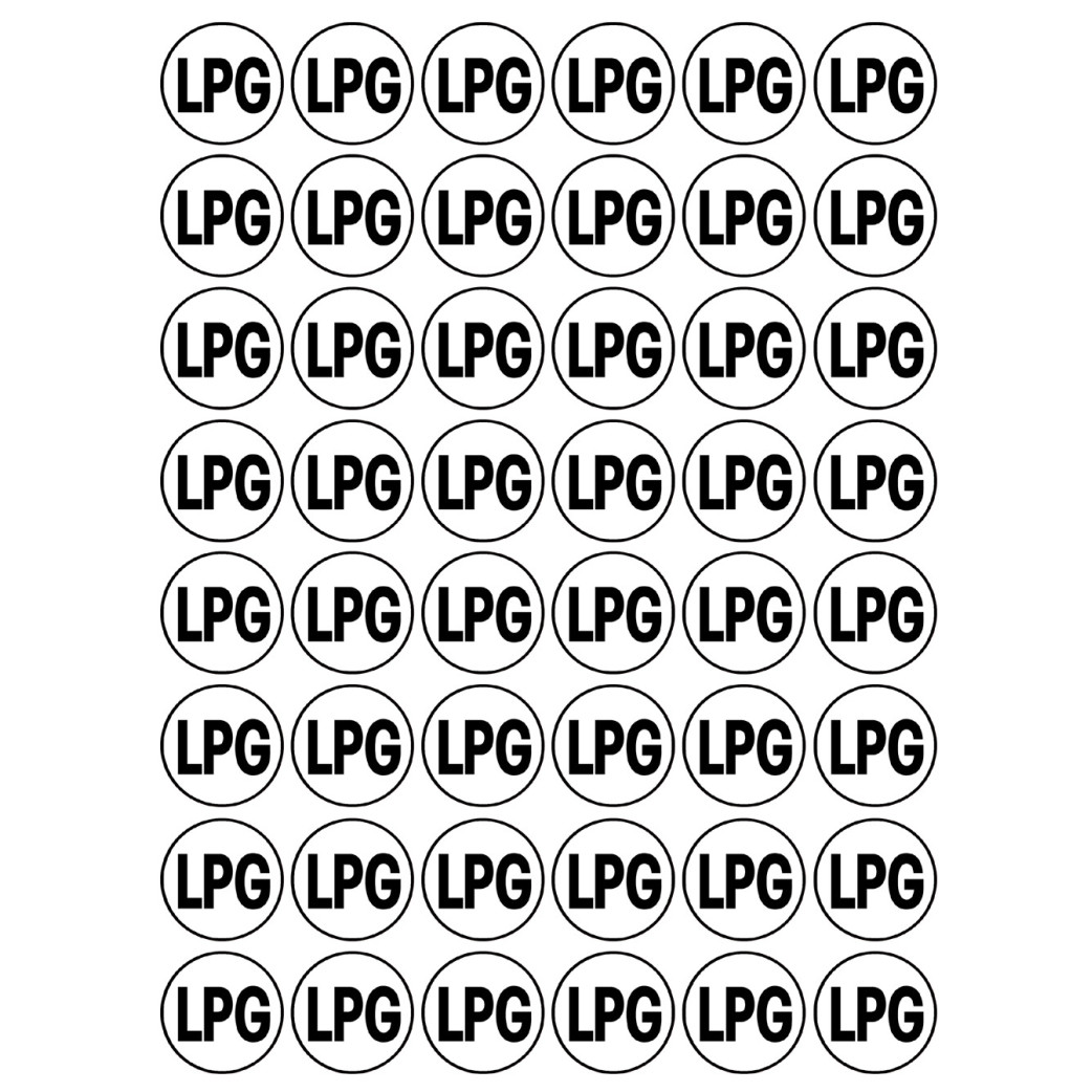 Série LPG - 48 stickers de 2,8cm - Sticker/autocollant