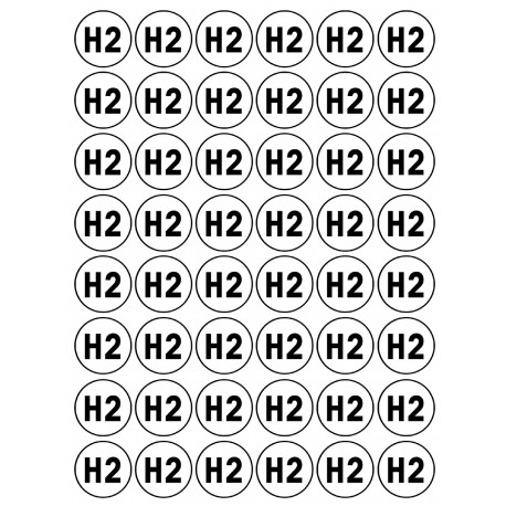 Série H2 - 48 stickers de 2.8cm - Sticker/autocollant