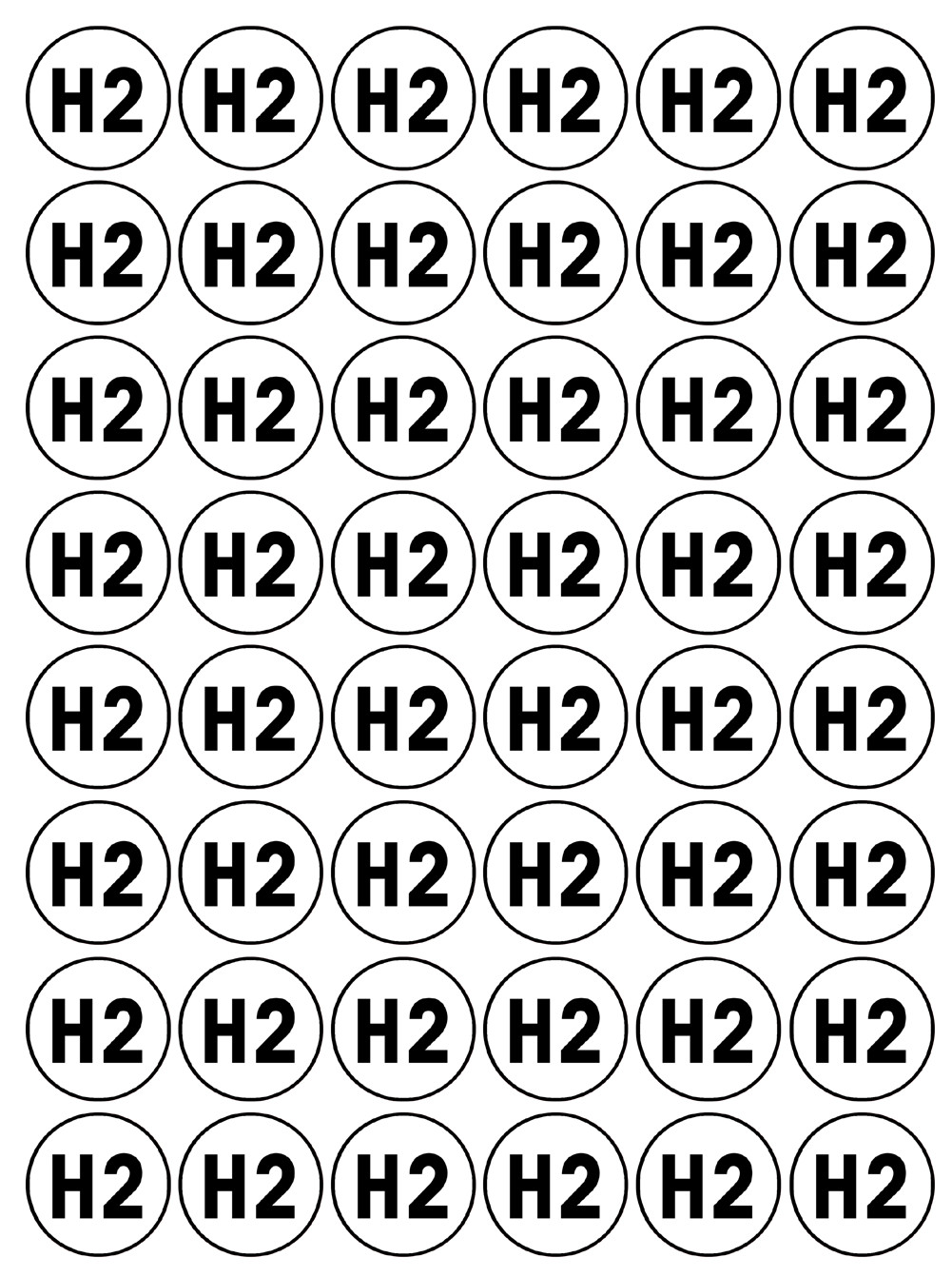 Série H2 - 48 stickers de 2.8cm - Sticker/autocollant