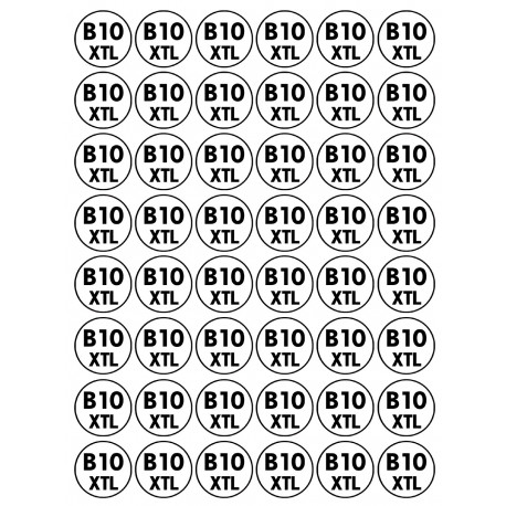 Série B10 - XTL - 48 stickers de 2.8cm - Sticker/autocollant