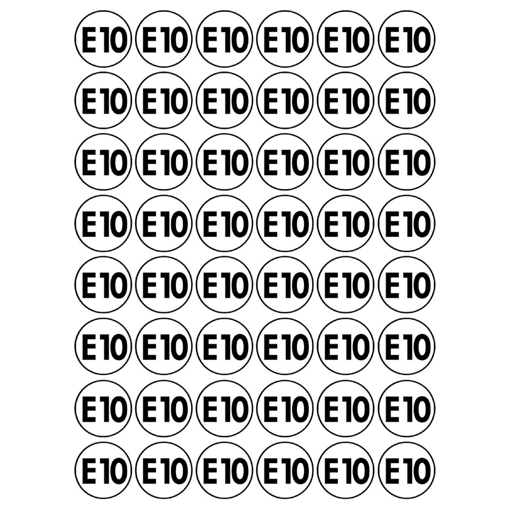 Série E10 - 48 stickers de 2.8cm - Sticker/autocollant