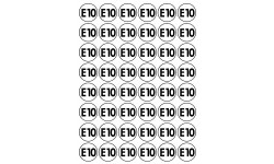 Sticker / autocollant : Série E10 - 48 stickers de 2.8cm