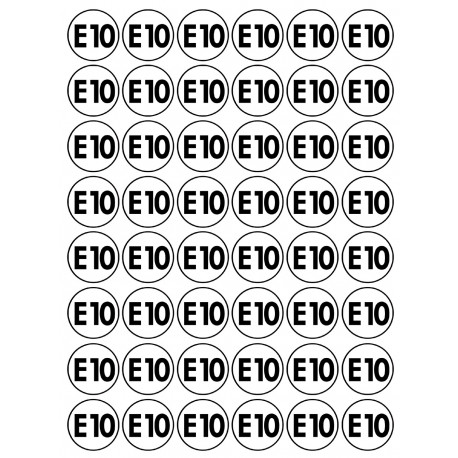 Série E10 - 48 stickers de 2.8cm - Sticker/autocollant