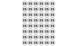 Sticker / autocollant : Série E5 - 48 stickers de 2.8cm