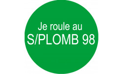 Sticker / autocollant : SANS PLOMB 98 - 10cm