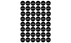 Sticker / autocollant : Série PRO GAZOLE - 48 stickers de 2.8cm