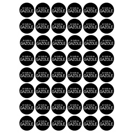 Série PRO GAZOLE - 48 stickers de 2.8cm - Sticker/autocollant