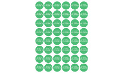 Sticker / autocollant : Série PRO SANS PLOMB 95 - 48 stickers de 2.8cm