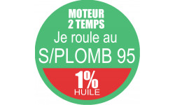 Sticker / autocollant : SANS PLOMB 95 - mélange 1 de 5cm