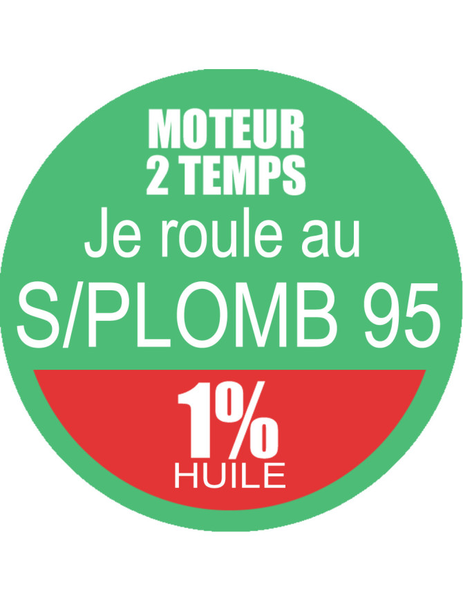 Autocollant "SANS PLOMB 95" - 5 Cm, Pour Réservoir Ou équipement - 7