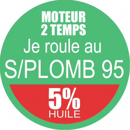 SANS PLOMB 95 - mélange 5 de 5cm - Sticker/autocollant SANS PLOMB 95 - mélange 5 de 5cm - Sticker/autocollant