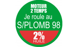 SANS PLOMB 98 - mélange 2 de 10cm - Sticker/autocollant