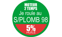 SANS PLOMB 98 - mélange 5 de 5cm - Sticker/autocollant
