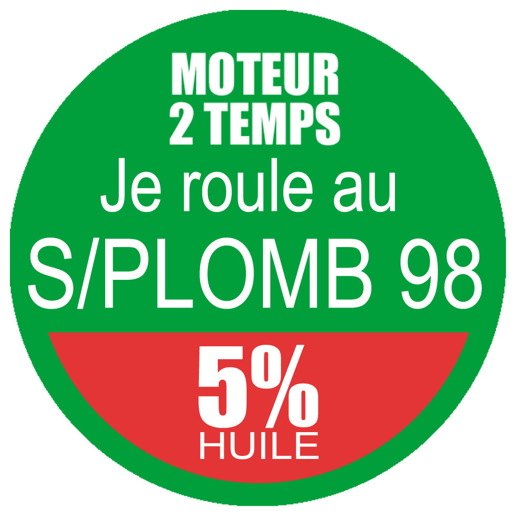 SANS PLOMB 98 - mélange 5 de 15cm - Sticker/autocollant