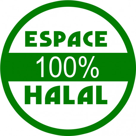 Halal 100 pourcent - 10x10cm - Sticker/autocollant