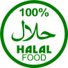 Sticker / autocollant : Halal food - 5x5cm